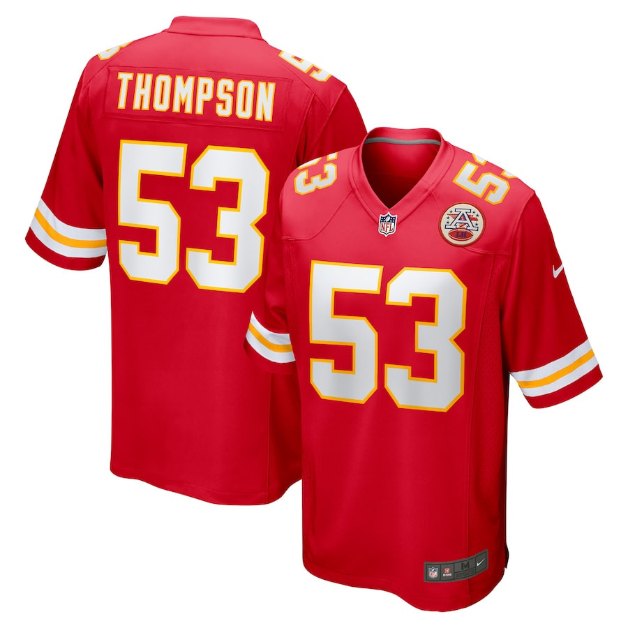 BJ Thompson 53 Kansas City Chiefs Game Men Jersey – Red