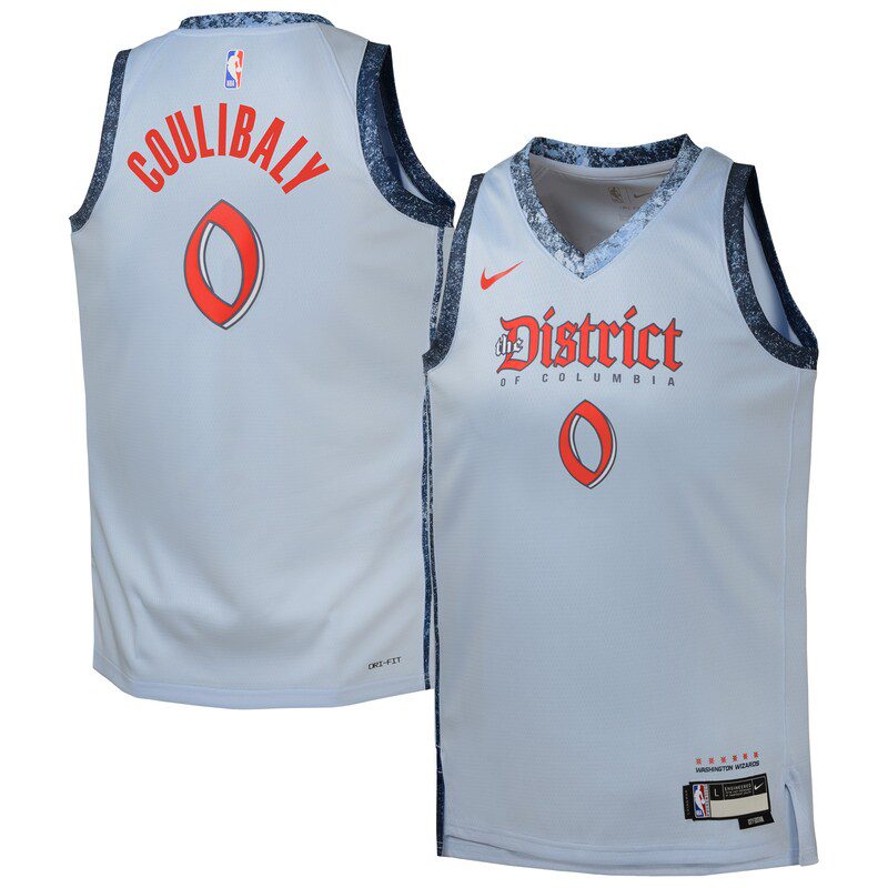 Bilal Coulibaly Washington Wizards Youth 2024/25 Swingman Player Jersey – City Edition – Light Blue
