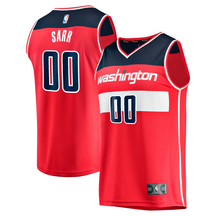 Alexandre Sarr Washington Wizards 2024 NBA Draft Fast Break Player Jersey – Icon Edition – Red