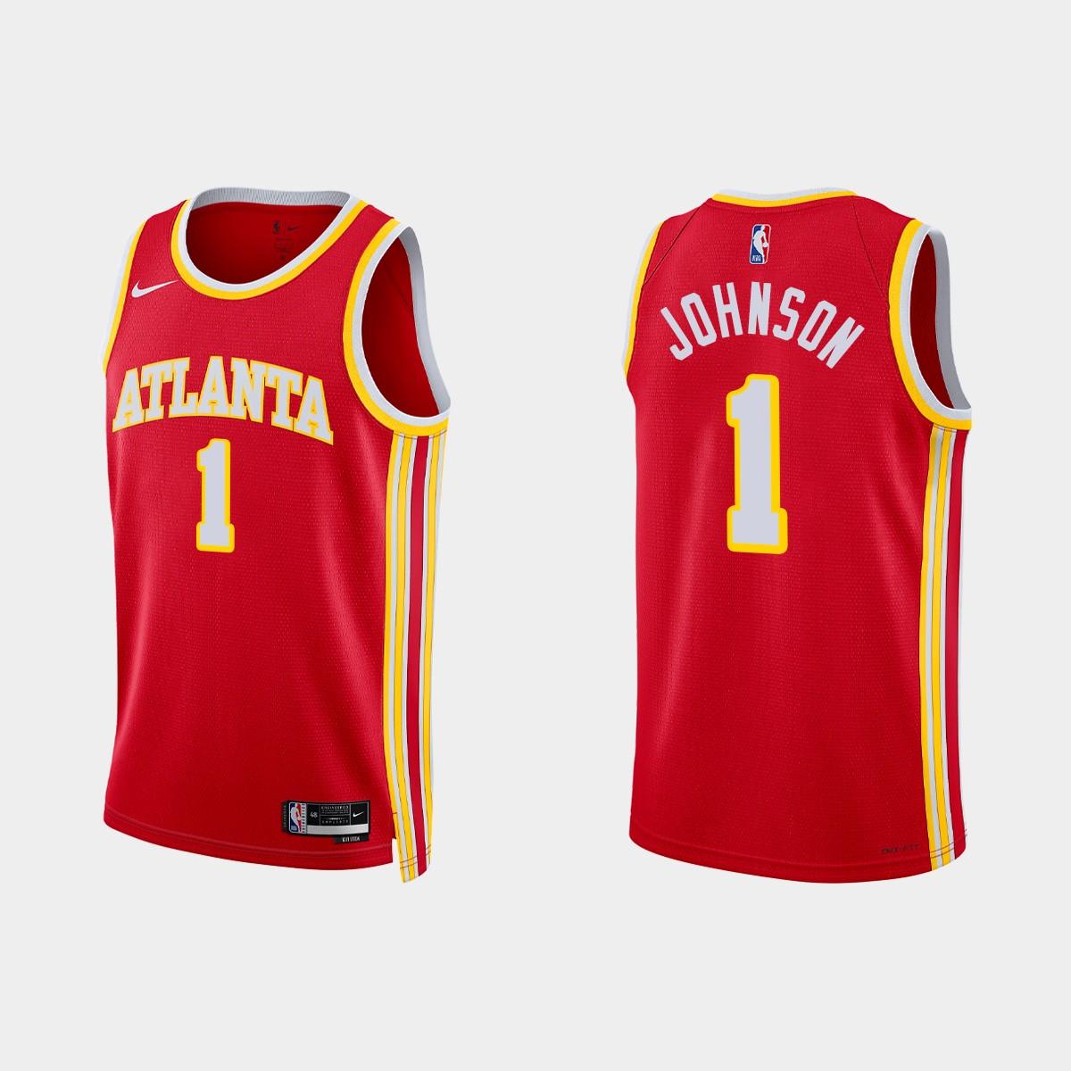 Atlanta Hawks #1 Jalen Johnson Icon Edition Red Jersey 2022-23