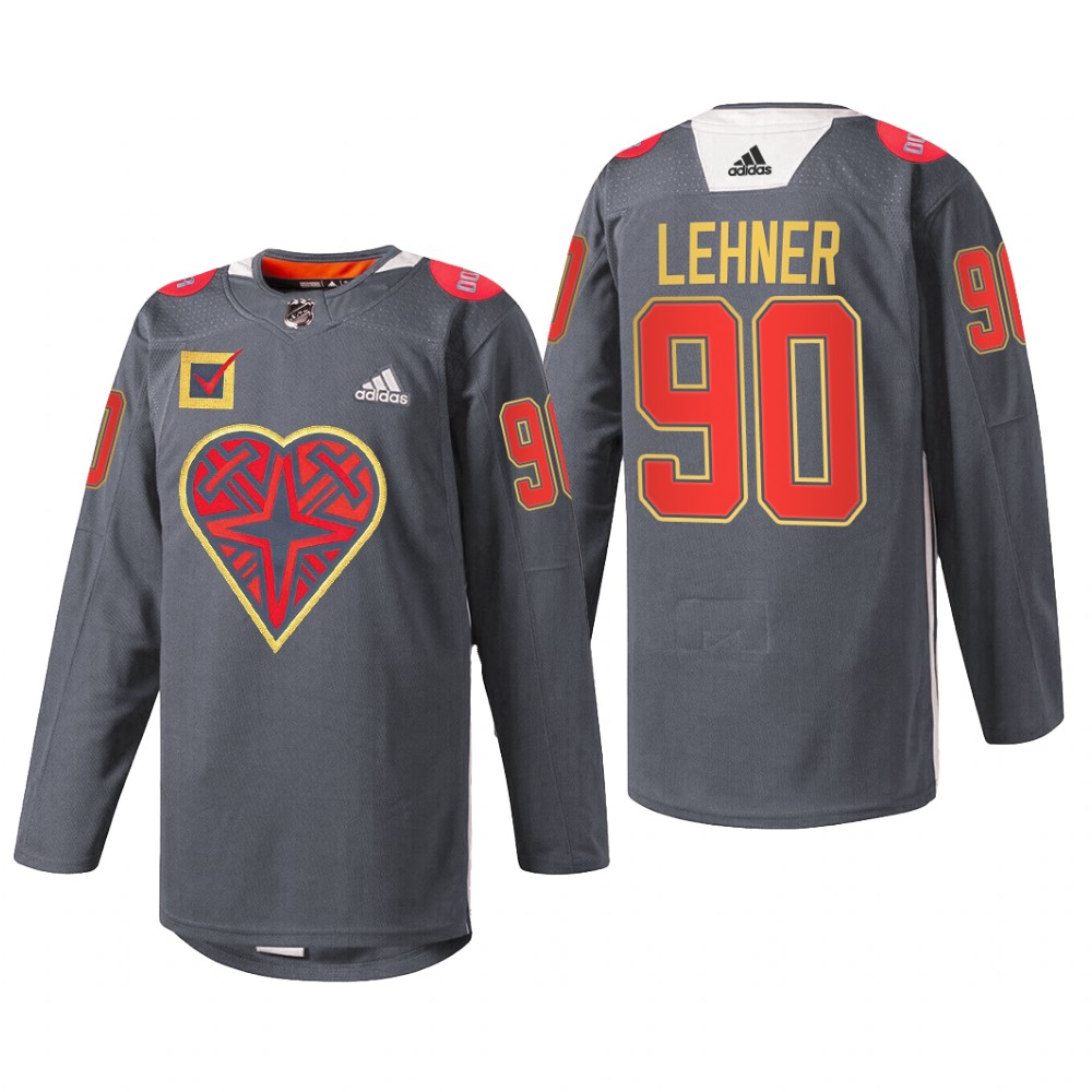 Men Robin Lehner Vegas Golden Knights DonorAwareness Jersey Black #90 Warm-Up