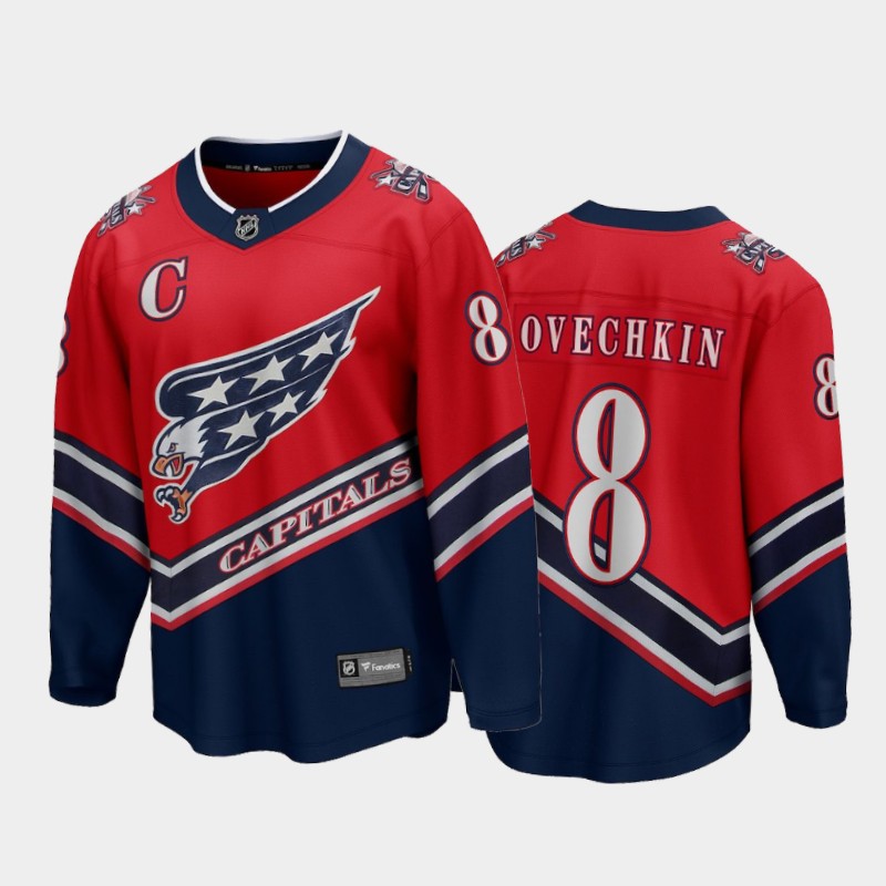 Men Washington Capitals Alexander Ovechkin #8 Special Edition Red 2020-21 Breakaway Player Jersey