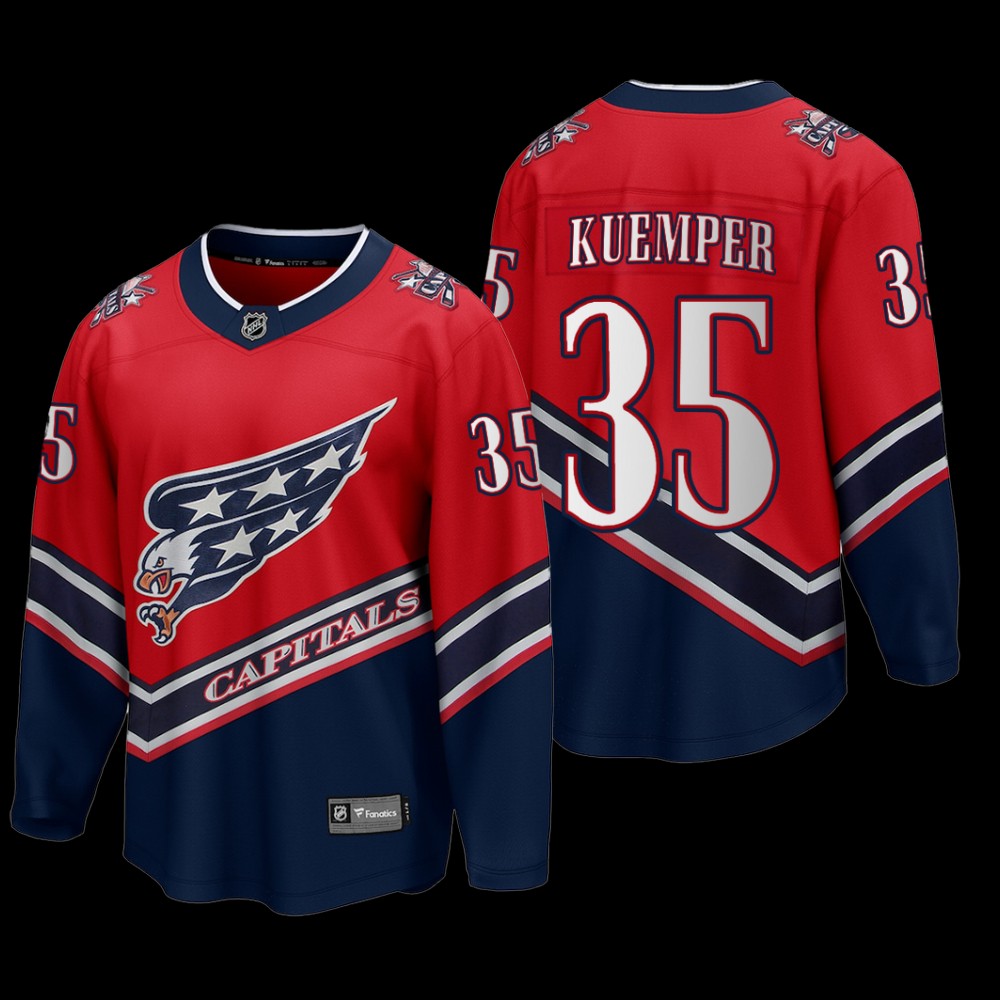 Men Washington Capitals #35 Darcy Kuemper Red 2022 Special Edition Breakaway Player Jersey