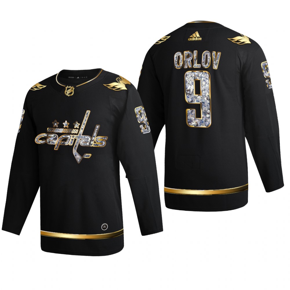 Men Dmitry Orlov #9 Washington Capitals 2022 Stanley Cup Playoffs Black Diamond Edition Jersey