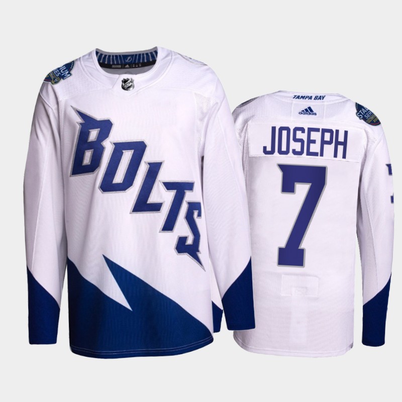 Men Mathieu Joseph Lightning 2022 Stadium Series Jersey #7 Primegreen White Uniform