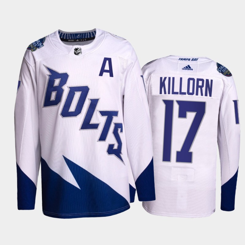 Men Alex Killorn Lightning 2022 Stadium Series Jersey #17 Primegreen White Uniform