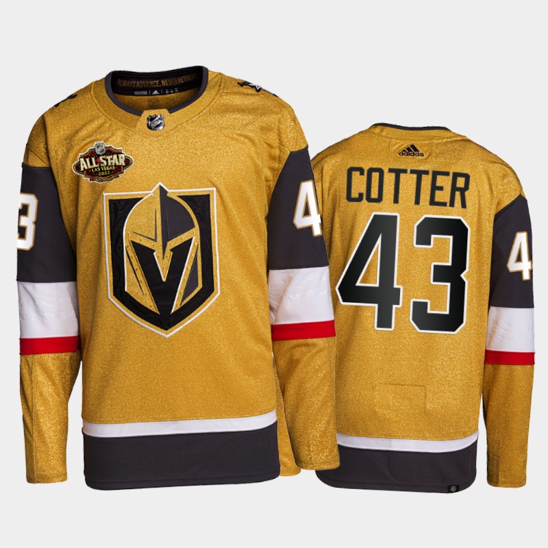 Men Paul Cotter Vegas Golden Knights 2022 All-Star Jersey Gold #43 Primegreen Uniform
