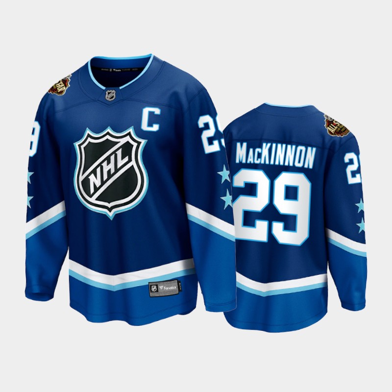 Men Avalanche Nathan MacKinnon #29 2022 All-Star Blue Western Conference Jersey