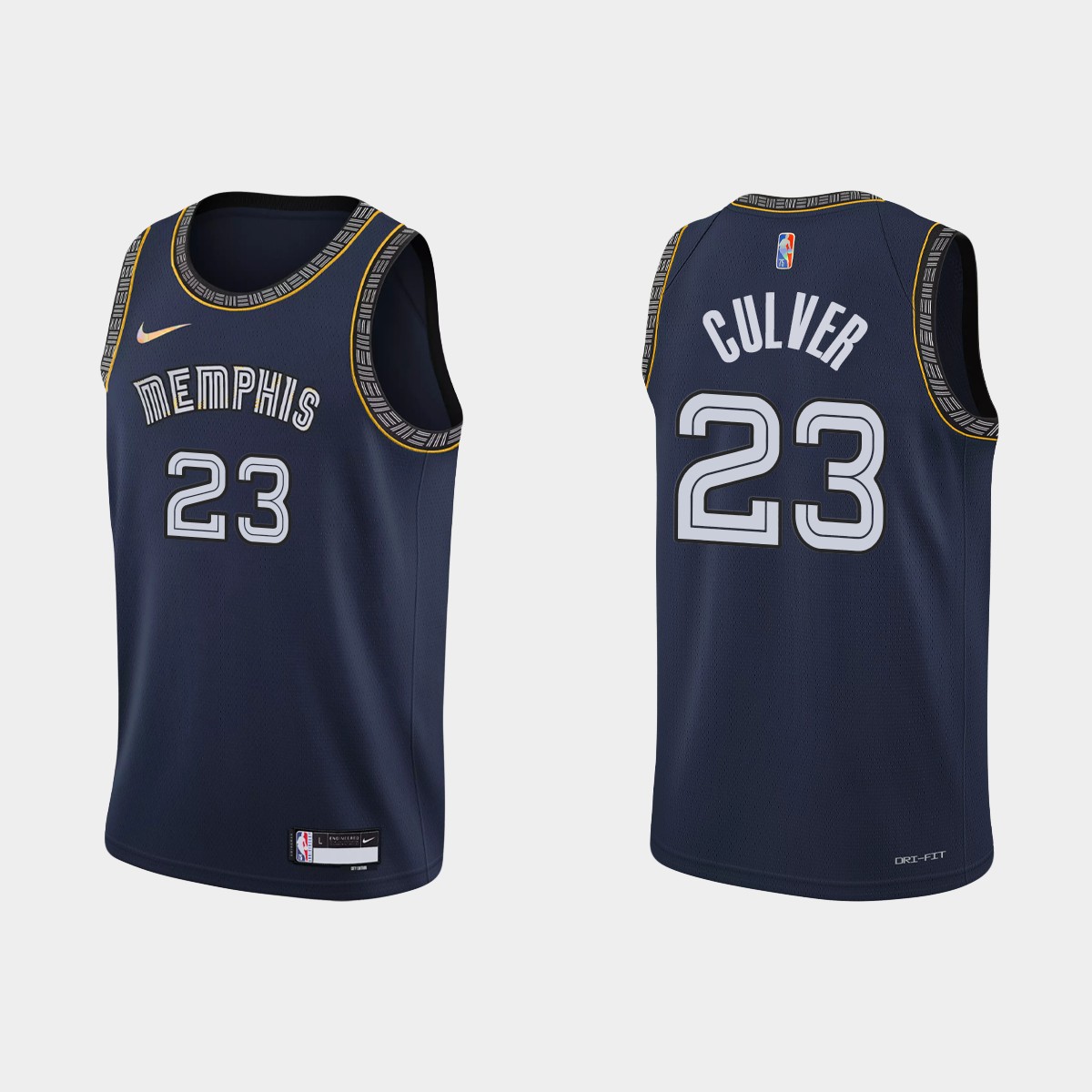 2021-22 Memphis Grizzlies No. 23 Jarrett Culver 75th Anniversary City Navy Jersey