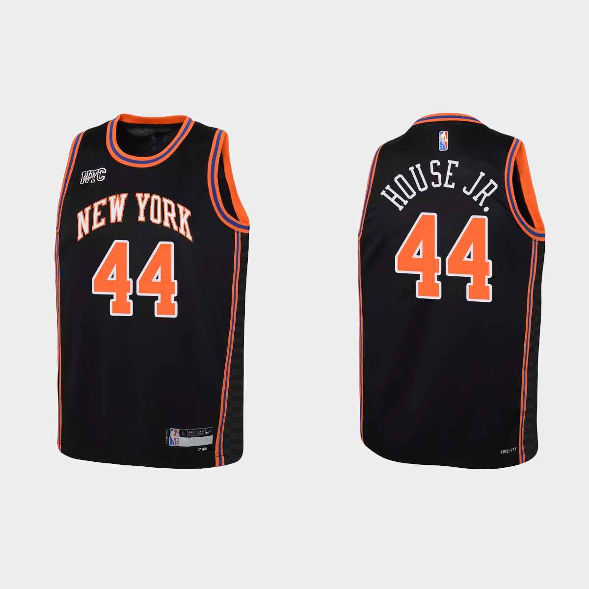 2021-22 New York Knicks #44 Danuel House Jr. 75th Anniversary City Black Jersey Youth