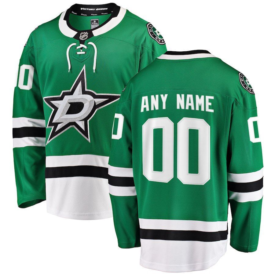 Men Dallas Stars Green Home Breakaway Custom Jersey