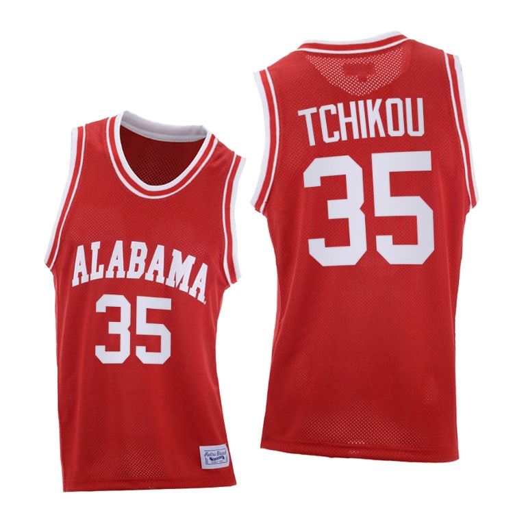 Men Alabama Crimson Tide Alex Tchikou #35 Red Throwback 2021 Jersey