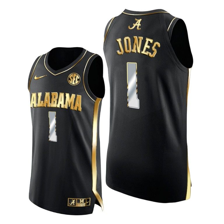 Men Herbert Jones Black Golden Alabama Crimson Tide 2021 March Madness Sweet 16 Jersey