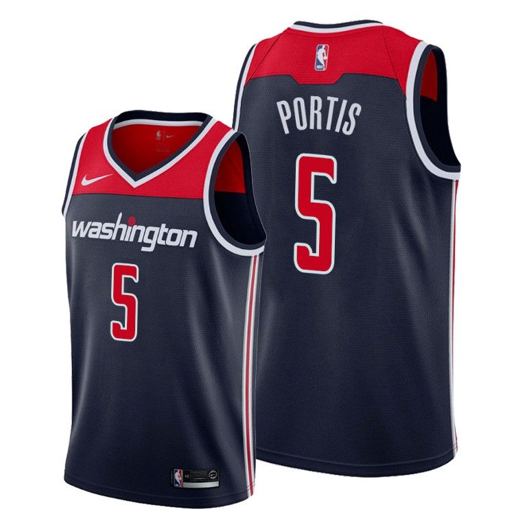 Men Bobby Portis Washington Wizards #5 Wizards Navy Statement Jersey