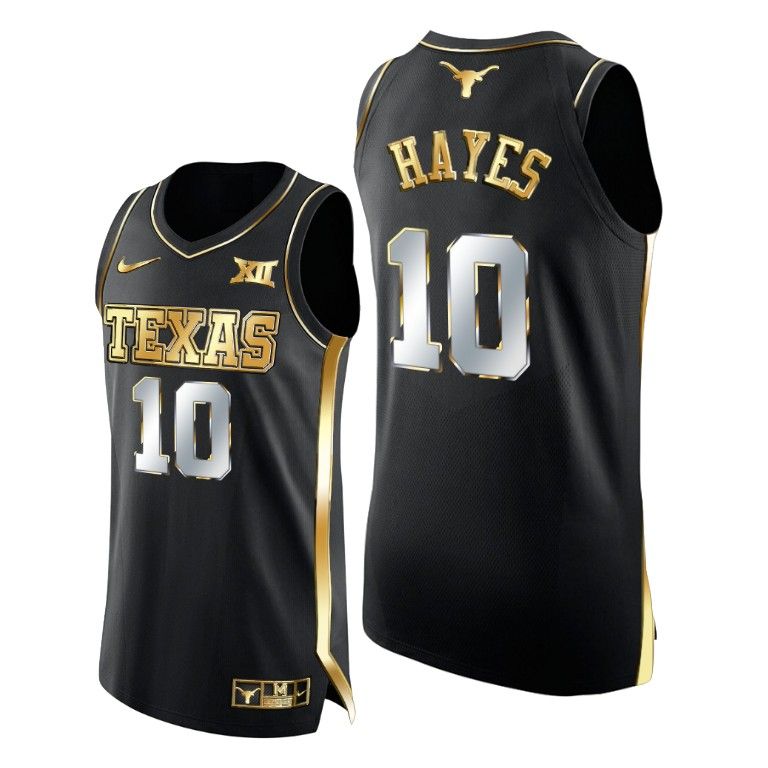 Men Jaxson Hayes Black Golden Texas Longhorns 2021 March Madness Jersey