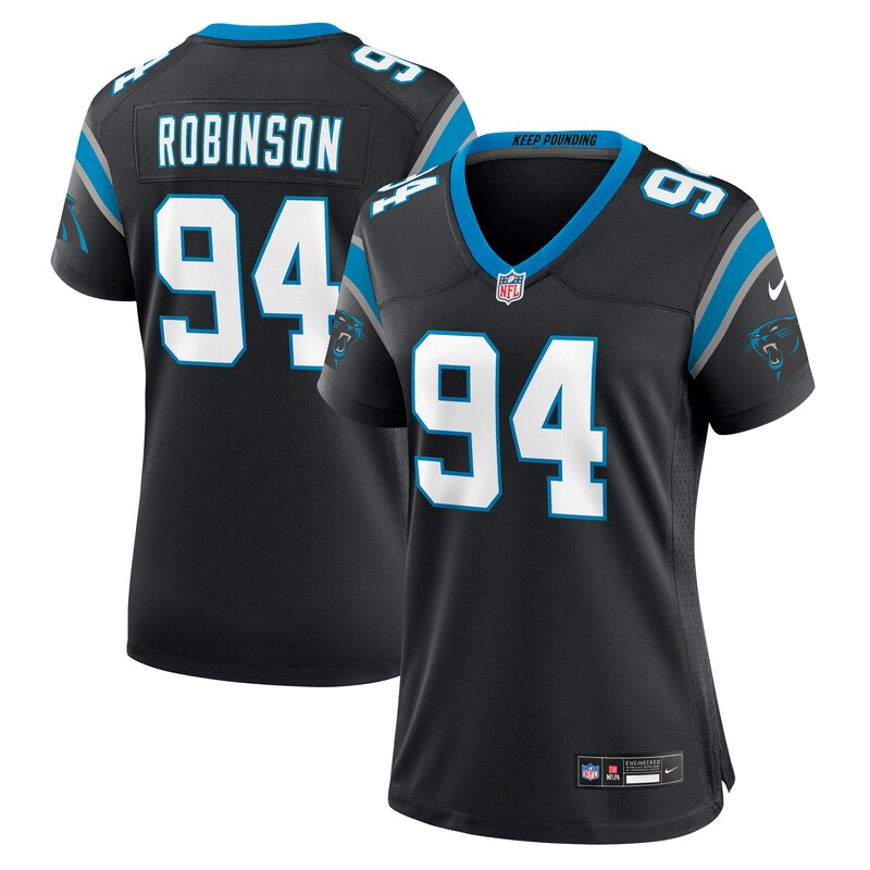 NFL A’Shawn Robinson Carolina Panthers Women Game Jersey – Black