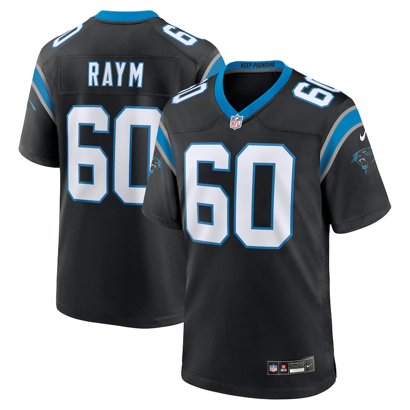 NFL Andrew Raym Carolina Panthers Game Jersey – Black