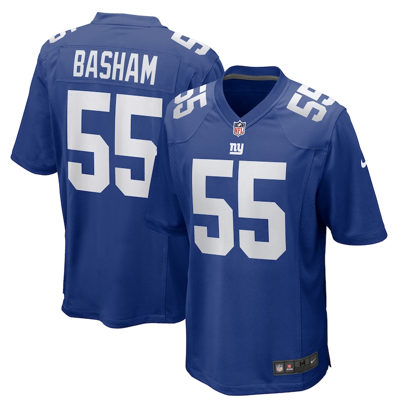 NFL Boogie Basham New York Giants Team Game Jersey – Royal