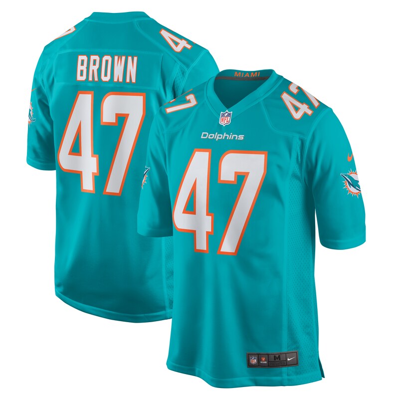 NFL Cam Brown Miami Dolphins Game Jersey – Aqua