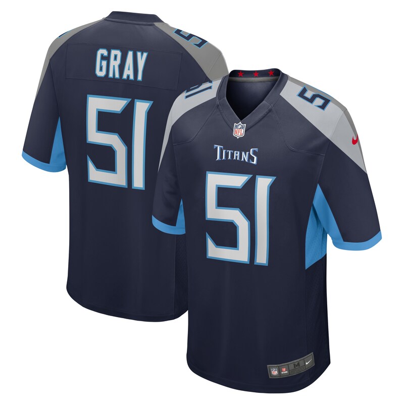 NFL Cedric Gray Tennessee Titans Game Jersey – Navy