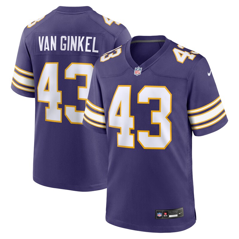 NFL Andrew Van Ginkel Minnesota Vikings Alternate Game Jersey – Purple
