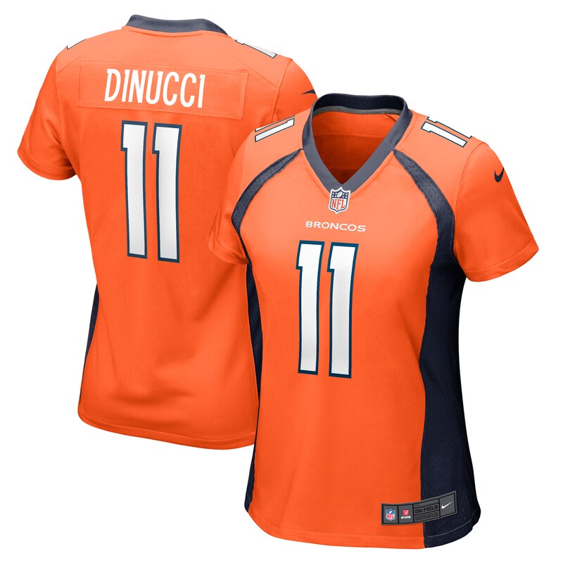Ben DiNucci Denver Broncos Women Team Game Jersey – Orange