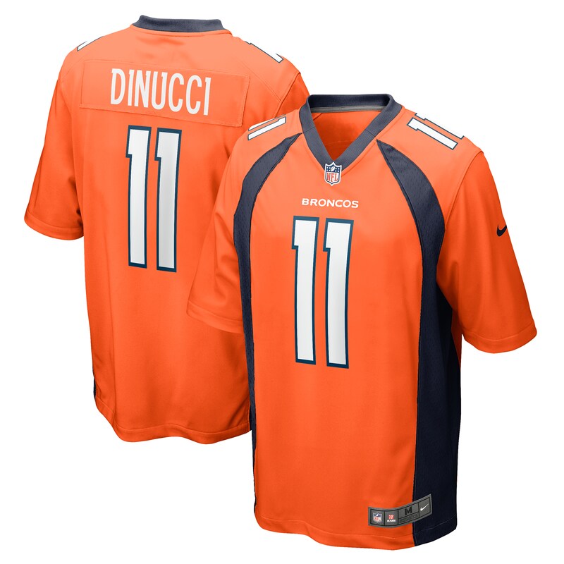Ben DiNucci Denver Broncos Team Game Jersey – Orange
