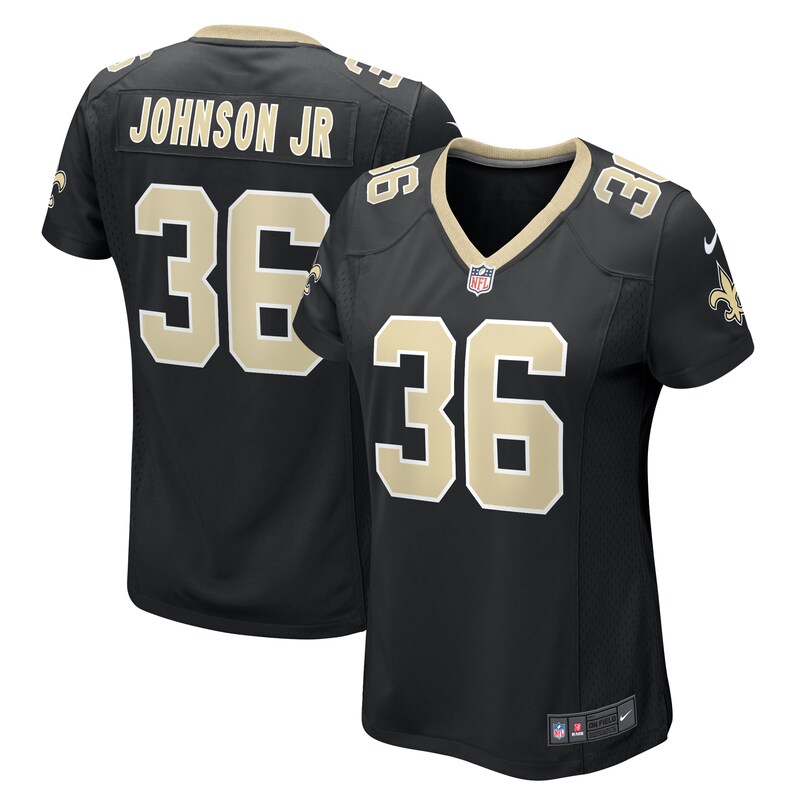 NFL Anthony Johnson New Orleans Saints Women Team Game Jersey – Black