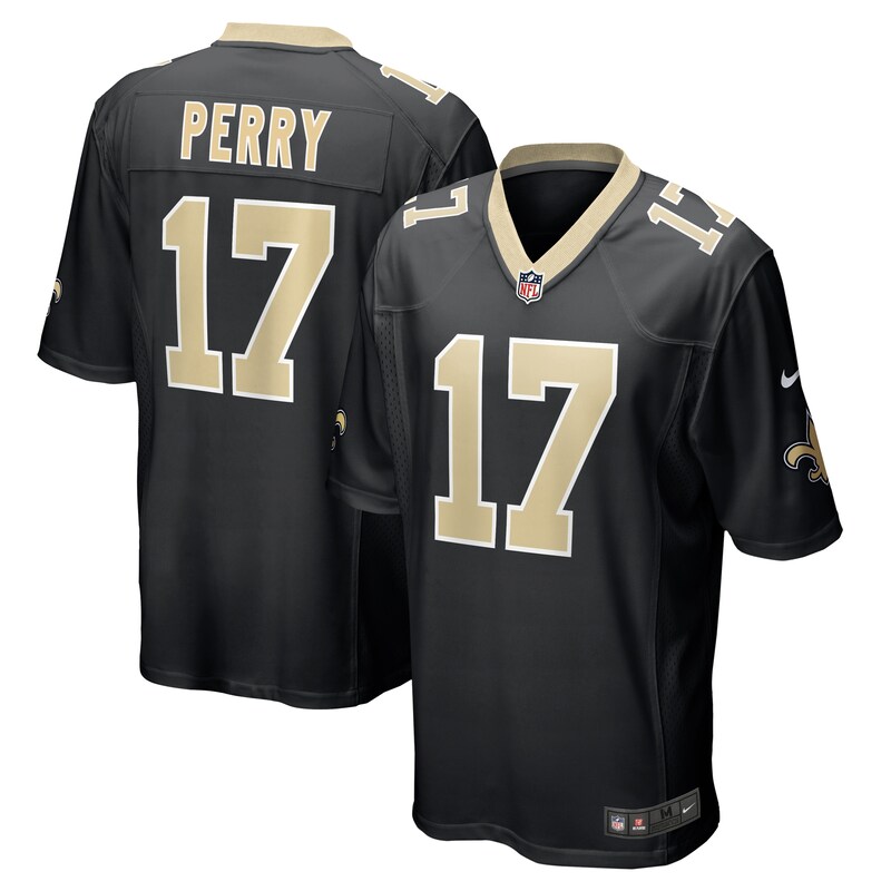NFL A.T. Perry New Orleans Saints Team Game Jersey – Black