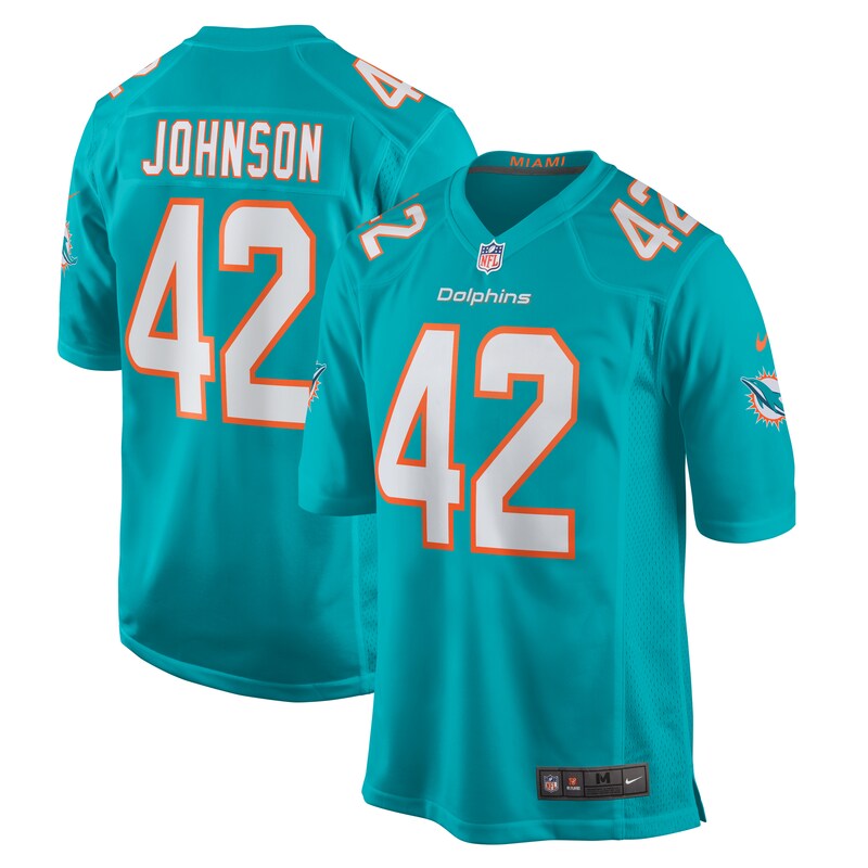 NFL Alexander Johnson Miami Dolphins Game Jersey – Aqua