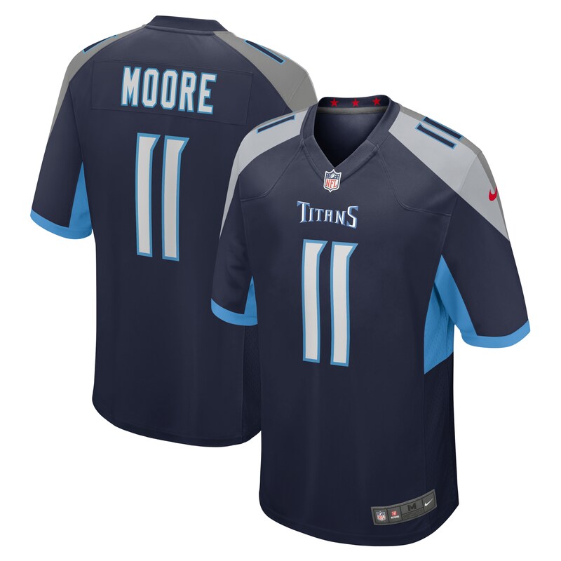 NFL Chris Moore Tennessee Titans Game Jersey – Navy