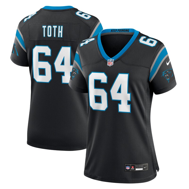 NFL Brett Toth Carolina Panthers Women Game Jersey – Black