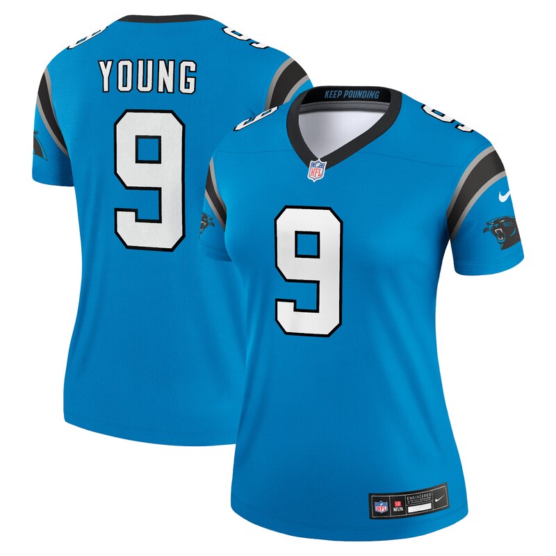 NFL Bryce Young Carolina Panthers Women Alternate Legend Player Performance Top – Blue