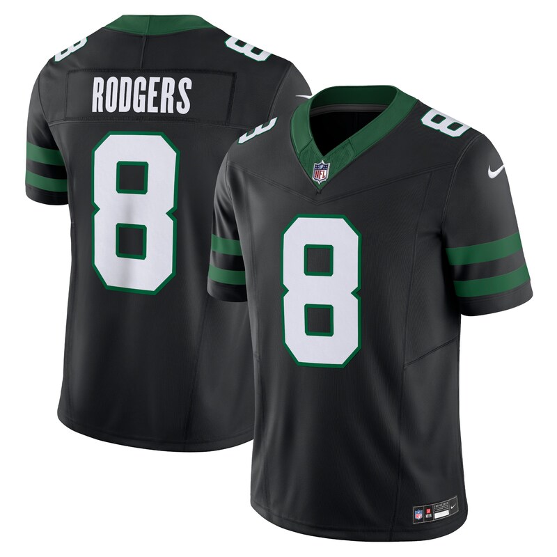 NFL Aaron Rodgers New York Jets Alternate Vapor F.U.S.E. Limited Jersey – Legacy Black