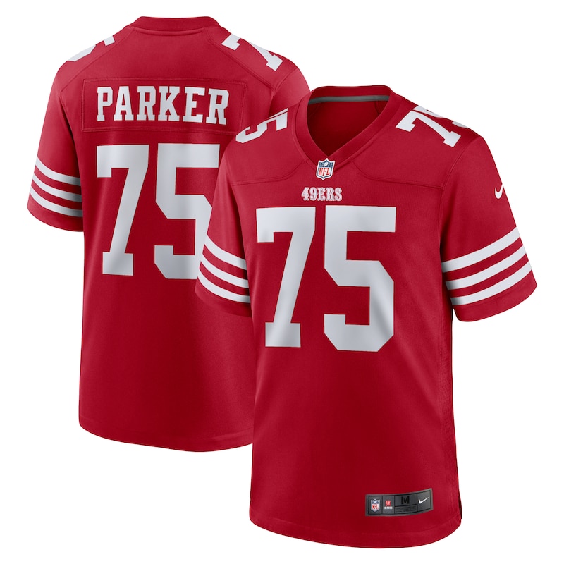NFL Brandon Parker San Francisco 49ers Team Game Jersey – Scarlet