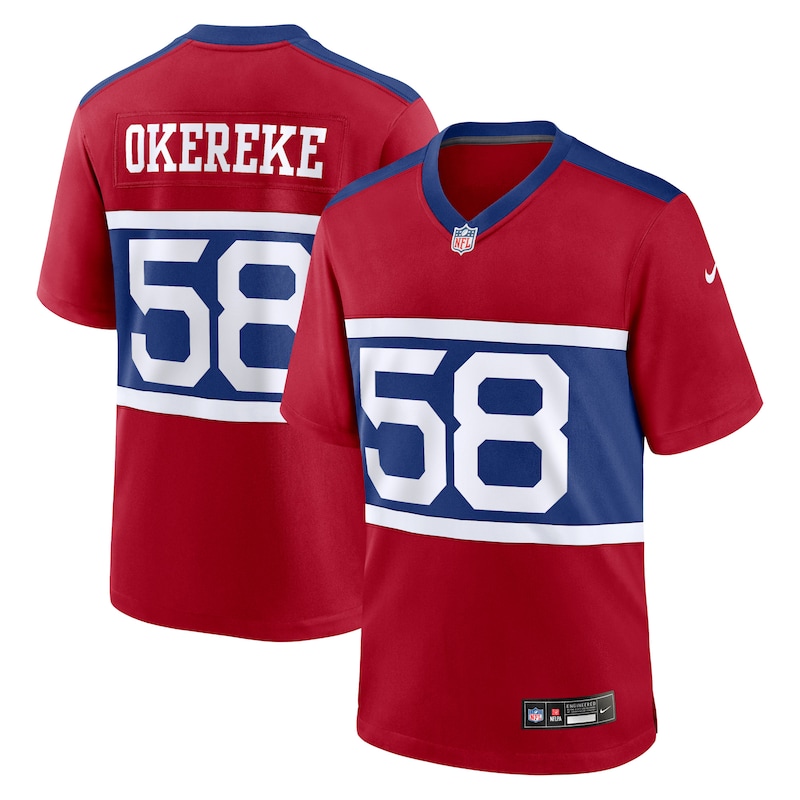 NFL Bobby Okereke New York Giants Alternate Player Game Jersey – Century Red