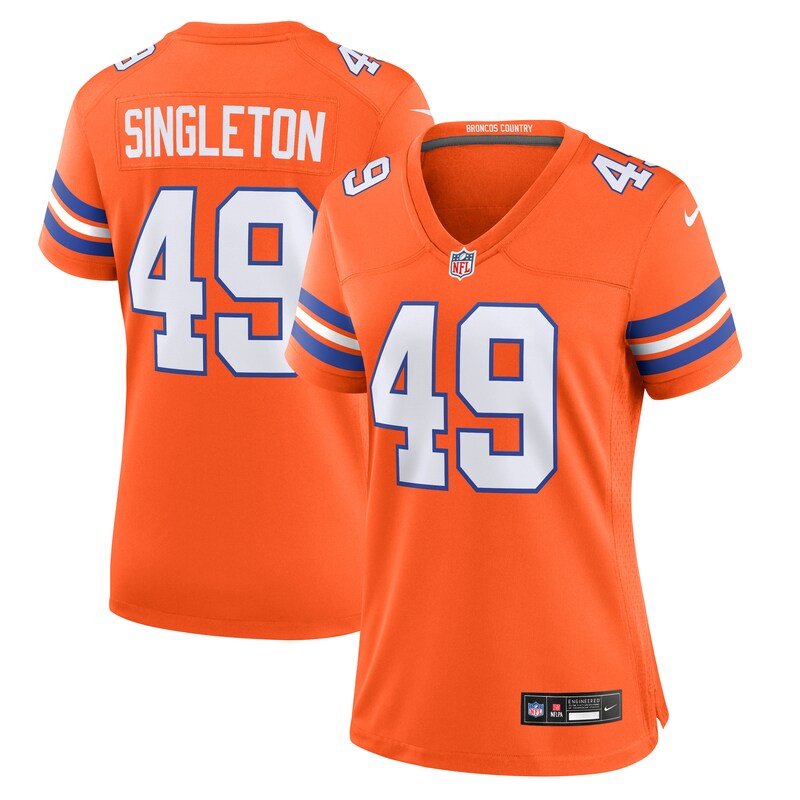 Alex Singleton Denver Broncos Women Alternate Game Jersey – Orange