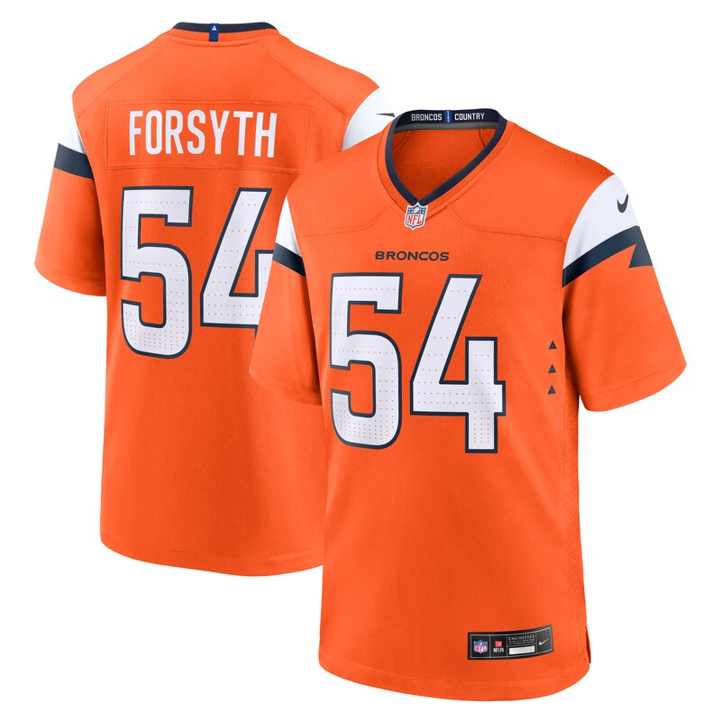 Alex Forsyth Denver Broncos Team Game Jersey – Orange