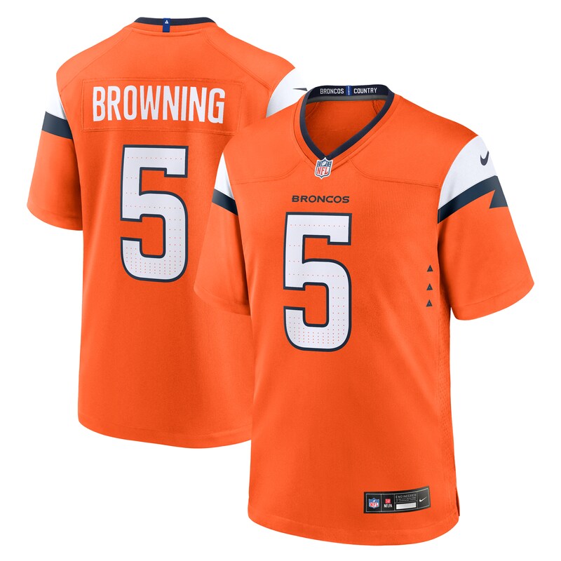 Baron Browning Denver Broncos Team Game Jersey – Orange