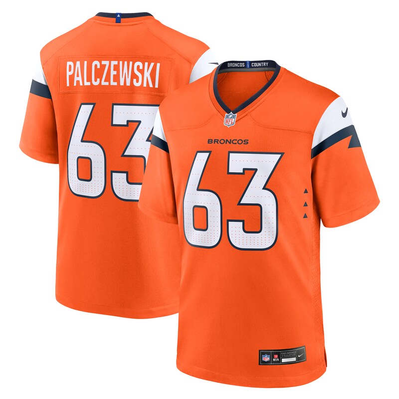 Alex Palczewski Denver Broncos Team Game Jersey – Orange