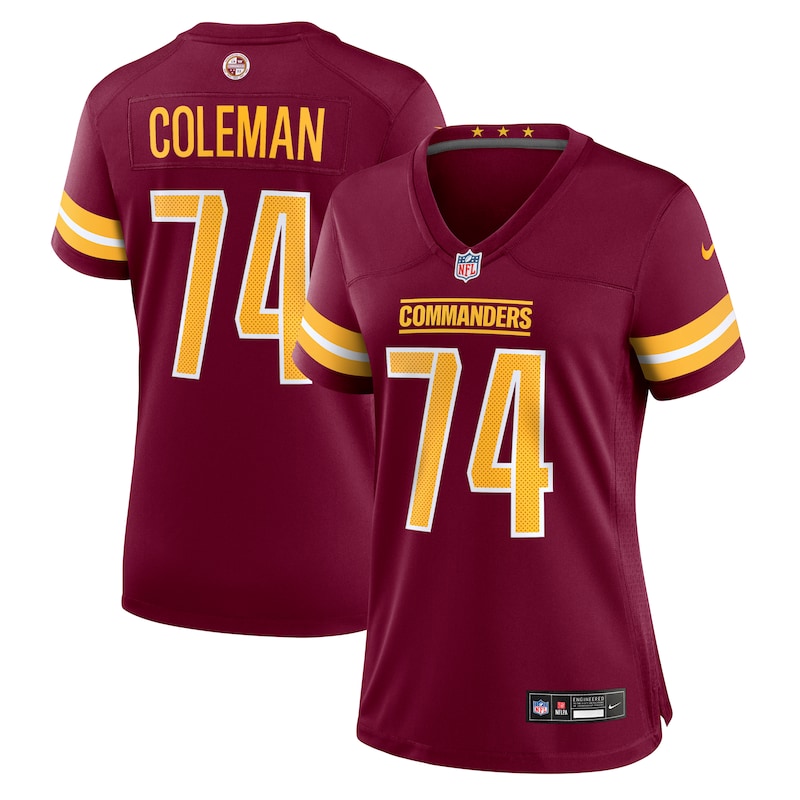 NFL Brandon Coleman Washington Commanders Women Game Jersey – Burgundy