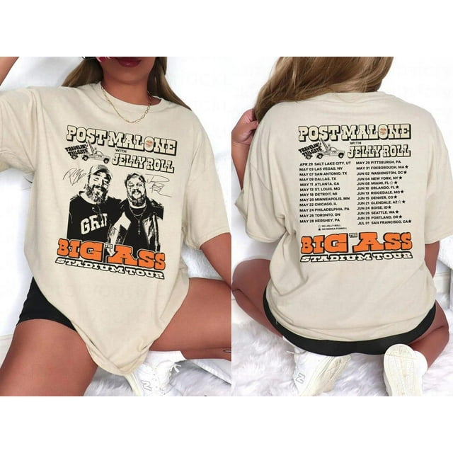 Vintage Post Malone Tour Shirt, Big Ass Stadium Tour Tee, Comfort Colors Posty 2025, Country Music Fan Merch