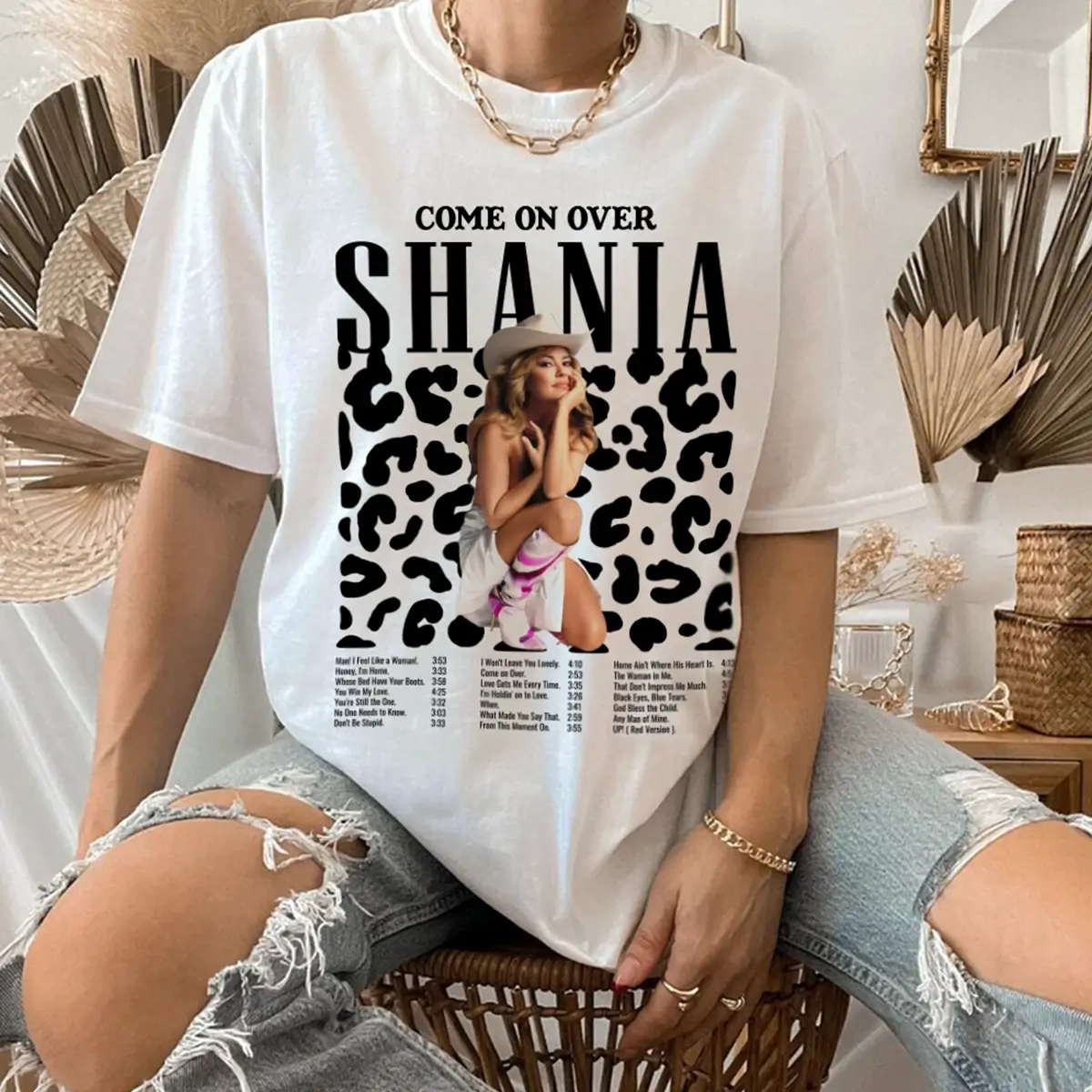 Shania Twain Come On Over Tour T Shirt, Shania Twain Concert T Shirt.