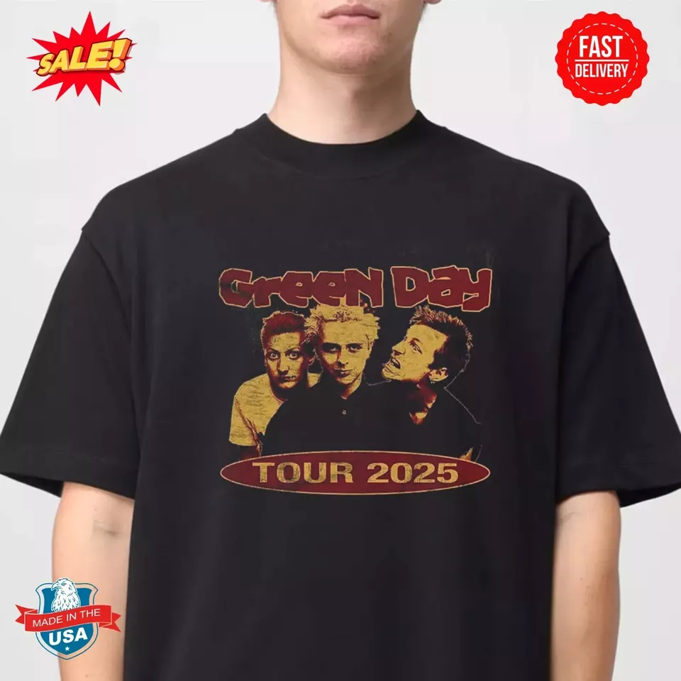 New Green Day Asia Australia Tour 2025 All Size T-Shirt
