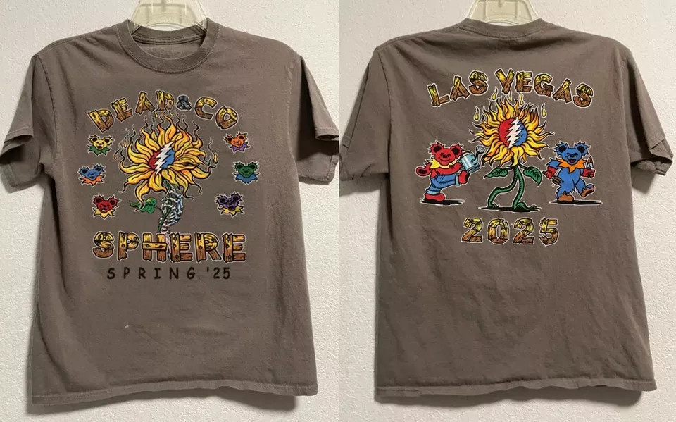 New Dead And Company 2025 Las Vegas Sphere Brown Savana Color 2 Side Shirt