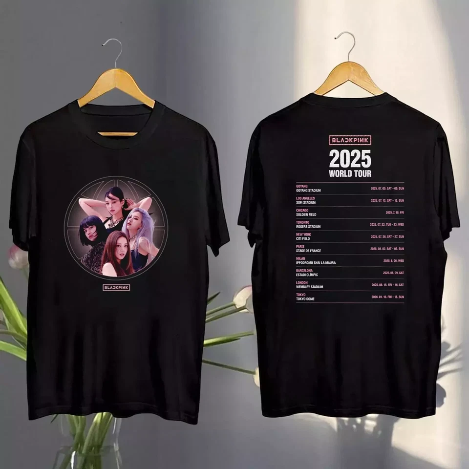 New 2025 Concert Tee, Black World Tour 2025 T-Shirt