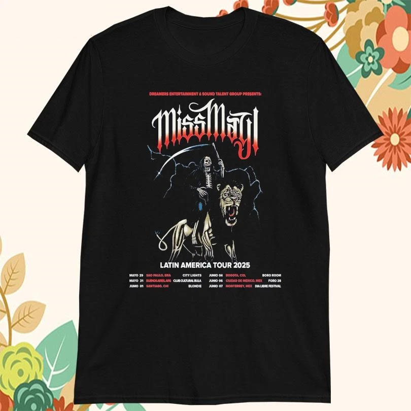 Miss May I Latin America Tour 2025 Black T Shirt