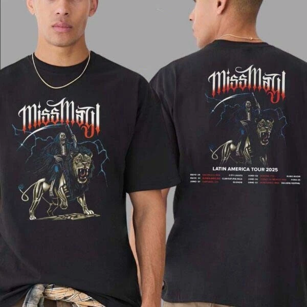 New Miss May I Latin America Tour 2025 Dates List Two Sides Print Unisex T-Shirt