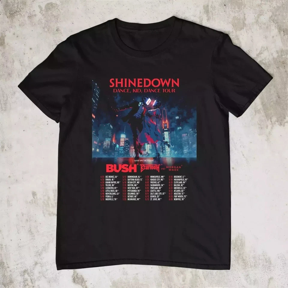New Shinedown 2025 Tour Dance, Kid, Dance Tour Black All Size T-Shirt