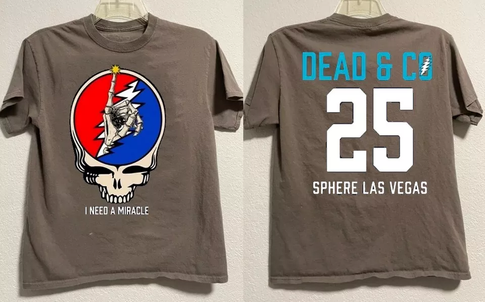 New Dead And Company Sphere Las Vegas 2025 Tour Brown Savana 2 Side Shirt
